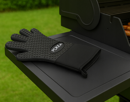 Silikonowe Rękawice Kuchenne Żaroodporne Zestaw 2x Do Grilla Piekarnika