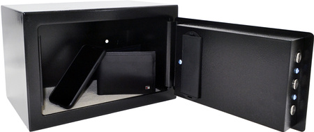 Duży Sejf Domowy Kasetka Kasa Pancerna Elektroniczny Szyfr Czarny 5kg