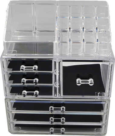 Organizer Szkatułka Na Kosmetyki Biżuterię Xxl 3w1