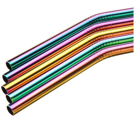 Słomki Eko Rurki Wielorazowe Metalowe Czyścik