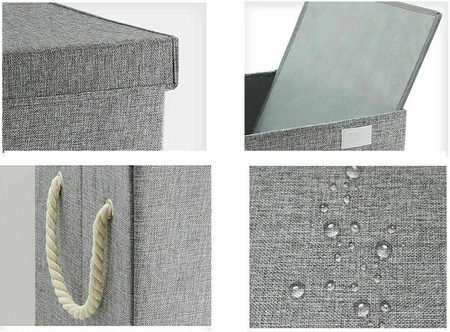 Kosz Na Pranie Bieliznę Wolnostojący Organizer Składany Z Zamykaniem