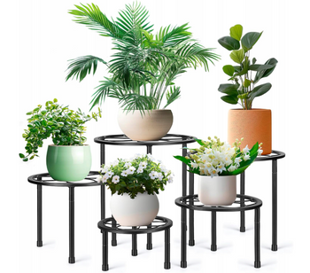 Kwietnik Metalowy Pokka Stojak Na Doniczki Rośliny Kwiaty Poziomowy 5szt.