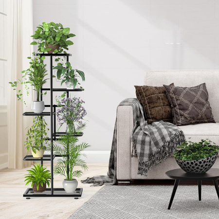 Kwietnik Metalowy 6-poziomowy Piętrowy Stojak Na Doniczki Rośliny Kwiaty