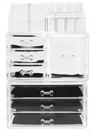 Organizer Szkatułka Na Kosmetyki Biżuterię Xxl 3w1