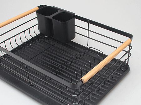 Suszarka Do Naczyń Z Tacką Czarna Duża Ociekacz