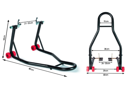 Motocyklowy Podnośnik Stojak Na Motocykl 2 Stojaki Przód + Tył