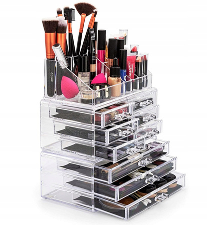 Organizer Szkatułka Na Kosmetyki Biżuterię Xxl 3w1