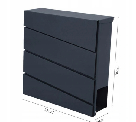 Skrzynka Pocztowa Na Listy Gazetnik Antracyt Mod3