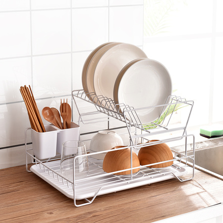 Biała suszarka do naczyń Pokka – styl minimalistyczny