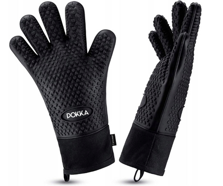 Silikonowe Rękawice Kuchenne Żaroodporne Zestaw 2x Do Grilla Piekarnika