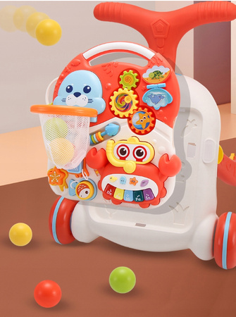 Chodzik Pchacz Interaktywny Stolik Edukacyjny 5w1