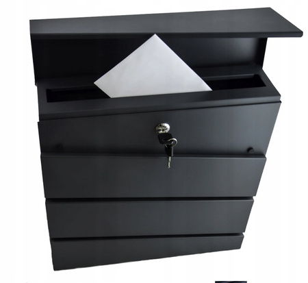 Skrzynka Pocztowa Na Listy Gazetnik Antracyt Mod3