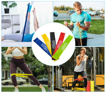 Zestaw Taśm Do Ćwiczeń 5 Gum Oporowych Do Ćwiczeń