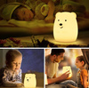 Lampka Nocna Miś Dla Dzieci Kolorowa Silikon Rgb M