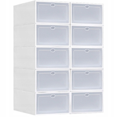 10x Pudełko Pojemnik Organizer Na Buty Z Klapą