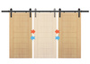 System Drzwi Przesuwnych Loft Retro Barn Door Zestaw Podwójny 3m