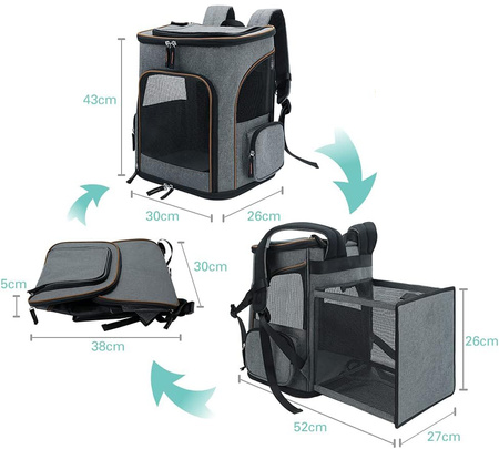 Plecak Dla Kota Psa Transporter Rozkładany Królika Kojec Składany Psa