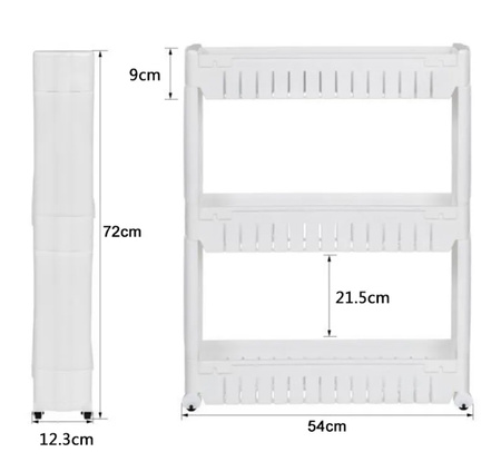 Mobilna Wąska Szafka Na Kółkach Do Kuchni Łazienki