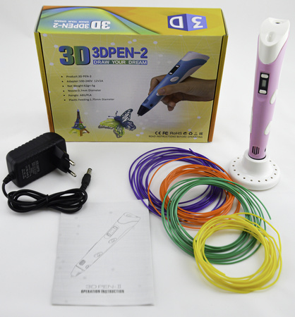 Długopis Drukarka 3d Pen Wzorniki Wkłady Pla 9m