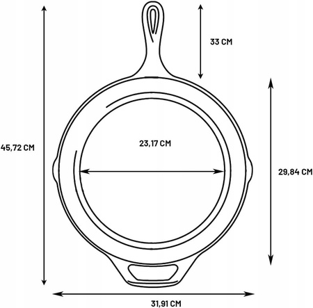 Patelnia Żeliwna Do Grilowania 31cm Na Ognisko Gaz Indukcja Talerz Iron1