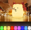 Lampka Nocna Miś Dla Dzieci Kolorowa Silikon Rgb M