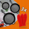 Zestaw Patelni Żeliwnych 3szt. Patelnia Żeliwna Grilowania Na Ognisko Iron3