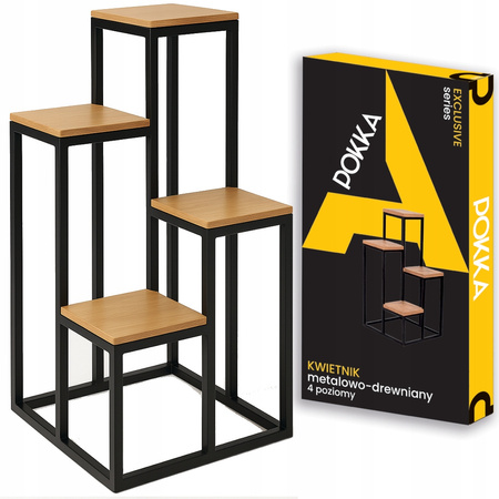 Kwietnik Stojący Metalowy 4-poziomowy Stojak Na Doniczki Kwiaty 4444