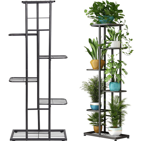 Kwietnik Metalowy 6-poziomowy Piętrowy Stojak Na Doniczki Rośliny Kwiaty