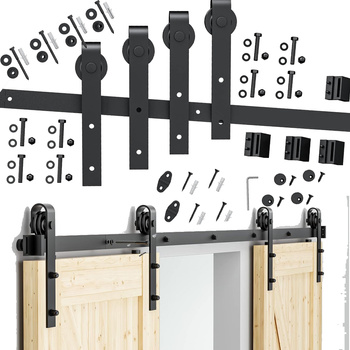 System Drzwi Przesuwnych Loft Retro Barn Door Zestaw Podwójny 3m