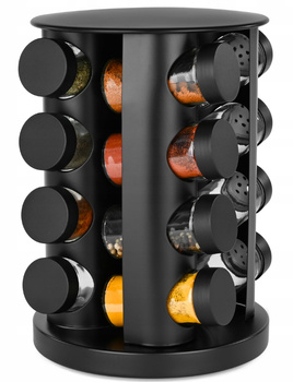 Stojak Na Przyprawy Organizer 16 Szklane Słoiczki Pojemniki +144nakle Lejek