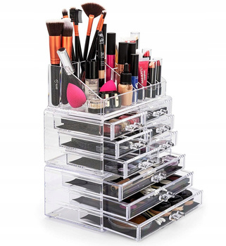 Organizer Szkatułka Na Kosmetyki Biżuterię Xxl 3w1