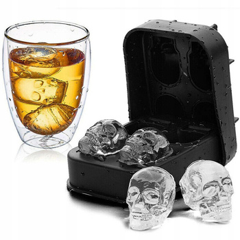 Czaszka Forma Silikonowa Do Kostek Lodu Pralinek