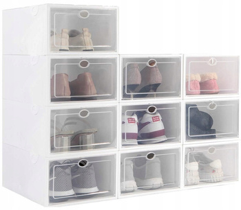 10x Pudełko Pojemnik Organizer Na Buty Z Klapą