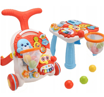 Chodzik Pchacz Interaktywny Stolik Edukacyjny 5w1