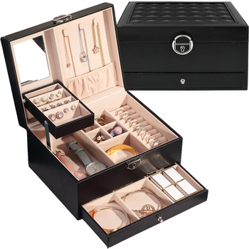 Szkatułka Na Biżuterię Organizer Kuferek Pudełko X