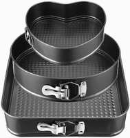 Tortownica Forma Zestaw 3szt. Blacha Do Pieczenia Ciasta Kwadrat Serce