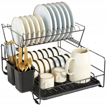 Suszarka Do Naczyń Dwupoziomowa Ociekacz Z Tacką